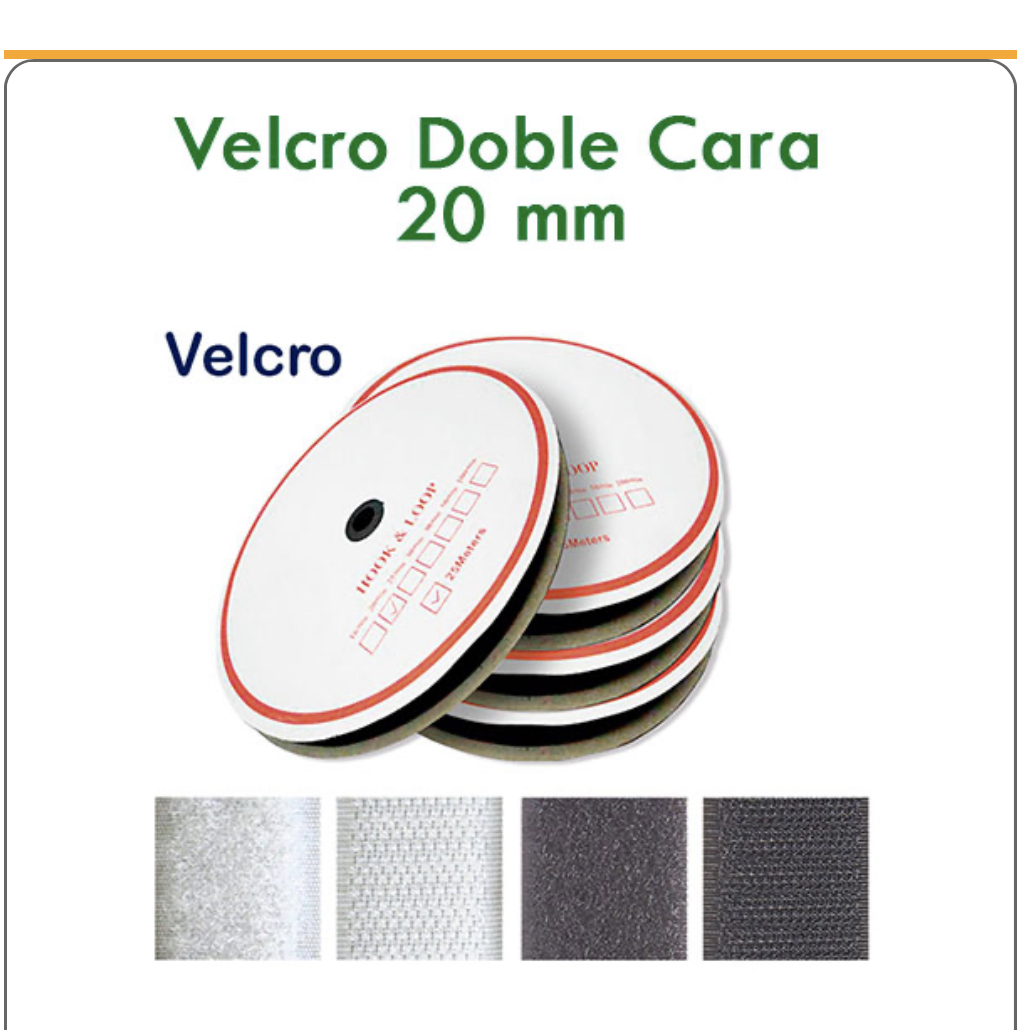 Velcro para coser Blanco 2cm por metros
